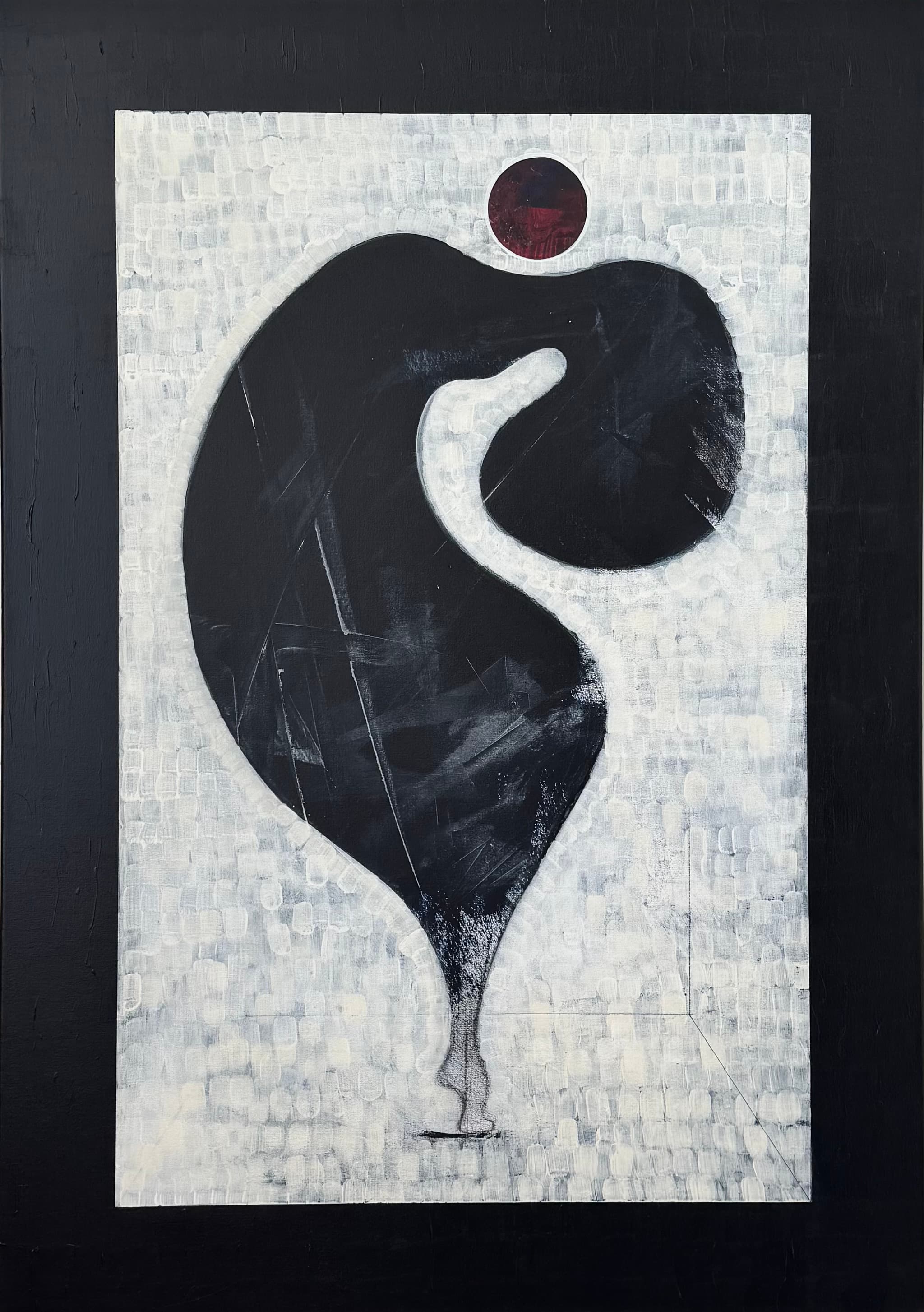Técnica mixta sobre tela, pieza única, 'El Dios que se creó a sí mismo' de Thania Liz Rojo, 2026, 100×70 cm